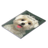 Hübscher maltesischer Hund Notizblock (Linke Seite)