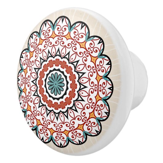 Hübscher Mandala Keramikknauf (Rechts)