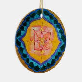 Hübscher Mandala-Kreis-Schmuck Keramik Ornament (Rechts)