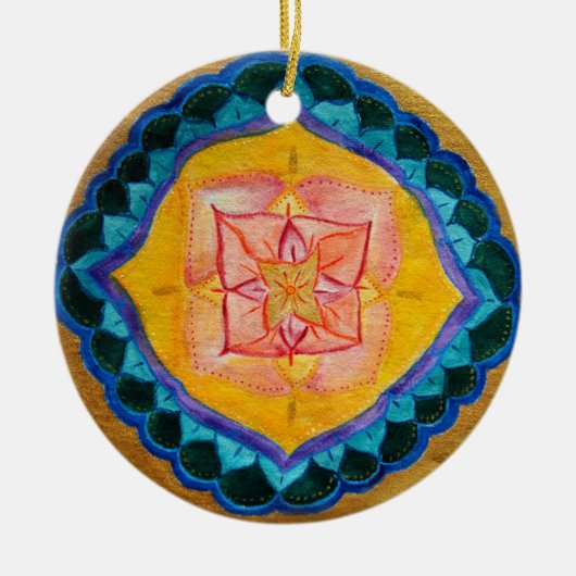 Hübscher Mandala-Kreis-Schmuck Keramik Ornament (Vorne)