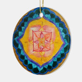 Hübscher Mandala-Kreis-Schmuck Keramik Ornament (Links)