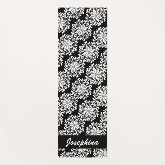 Hübscher Mandala Pattern Schwarzer Individuelle Na Yogamatte (Vorderseite)