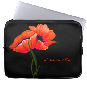 Hübscher Mandarine-Mohnblumen-Laptop-Kasten Laptopschutzhülle