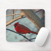 Hübscher männlicher Kardinal Mousepad (Mit Mouse)