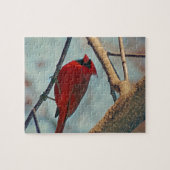 Hübscher männlicher Kardinal Puzzle (Horizontal)
