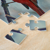 Hübscher männlicher Kardinal Puzzle (Seite)