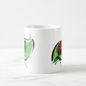 hübscher Marienkäfer auf einem Blatt Kaffeetasse (Mittel)