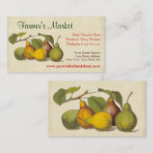 Hübscher Markt für Vintage Birnen, Greengrocer Visitenkarte (Vorne/Hinten)