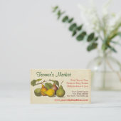 Hübscher Markt für Vintage Birnen, Greengrocer Visitenkarte (Stehend Vorderseite)