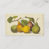 Hübscher Markt für Vintage Birnen, Greengrocer Visitenkarte (Rückseite)