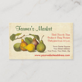 Hübscher Markt für Vintage Birnen, Greengrocer Visitenkarte