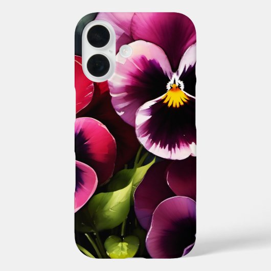 Hübscher Marondaek rote Stiefmütterchen Aquarellma Case-Mate iPhone Hülle (Rückseite)