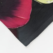 Hübscher Marondaek rote Stiefmütterchen Aquarellma Fleecedecke (Ecke)