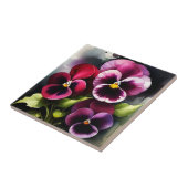 Hübscher Marondaek rote Stiefmütterchen Aquarellma Fliese (Seite)