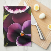 Hübscher Marondaek rote Stiefmütterchen Aquarellma Geschirrtuch (Viertel Falte)