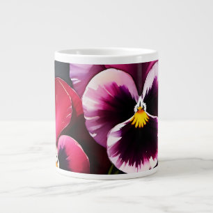Hübscher Marondaek rote Stiefmütterchen Aquarellma Jumbo-Tasse