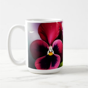 Hübscher Marondaek rote Stiefmütterchen Aquarellma Kaffeetasse