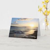 Hübscher Maui Beach Sunset Geburtstag Karte (Gelbe Blume)