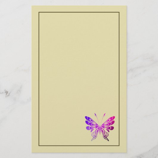 Hübscher, mehrfarbiger Schmetterling Briefpapier (Vorderseite)
