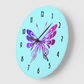 Hübscher, mehrfarbiger Schmetterling Große Wanduhr (Winkel)