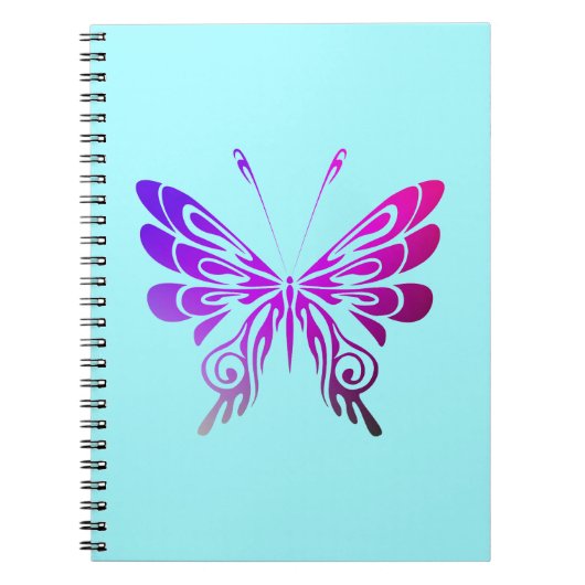 Hübscher, mehrfarbiger Schmetterling Notizblock (Vorderseite)