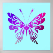 Hübscher, mehrfarbiger Schmetterling Poster (Vorne)