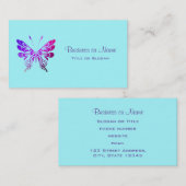 Hübscher, mehrfarbiger Schmetterling Visitenkarte (Vorne/Hinten)