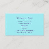 Hübscher, mehrfarbiger Schmetterling Visitenkarte (Rückseite)