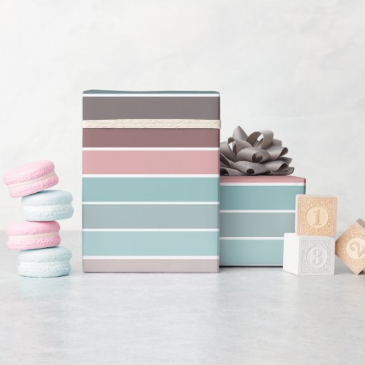 Hübscher, mehrfarbiger Streifen Geschenkpapier (Babyparty)