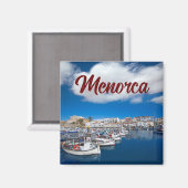 Hübscher Menorca Hafen von Ciutadella - Souvenir Magnet (Vorderseite/Rückseite)