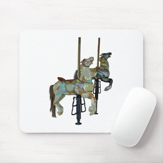 Hübscher Mergo Round Carousel Pferde Maus Pad Mousepad (Mit Mouse)