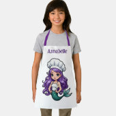 Hübscher Mermaid-Koch mit Lila Haar Schürze (Insitu)