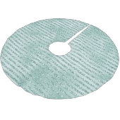 Hübscher Minze Glitzer Streifen       Polyester Weihnachtsbaumdecke (Schrägansicht)