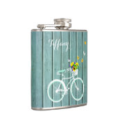 Hübscher Minze, grünes Holz, Trinkflasche Flachmann (Rechts)