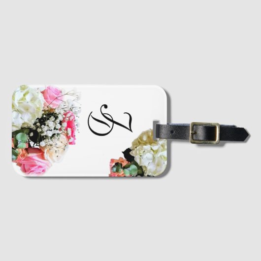 Hübscher Mit Monogramm Gepäckträger Gepäckanhänger (Vorderseite (Horizontal))