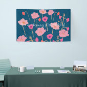 Hübscher, moderner Blumengeburtstag mit individuel Banner (Messeveranstaltung)