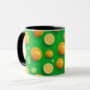 Hübscher moderner einzigartiger Zitrusfrucht-Kunst Tasse