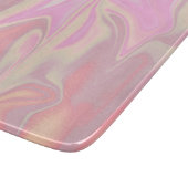 Hübscher, moderner und eleganter rosa Marmor  Schneidebrett (Ecke)