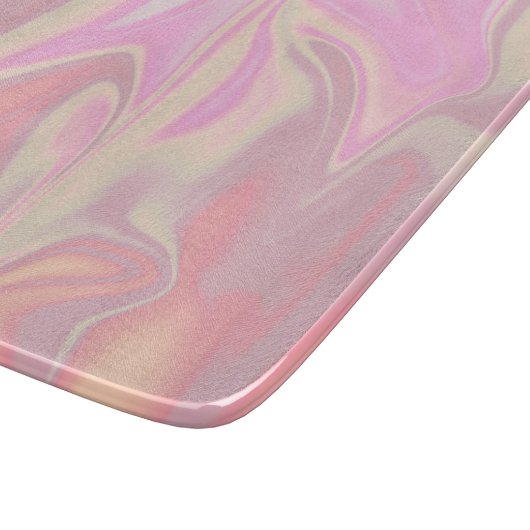 Hübscher, moderner und eleganter rosa Marmor  Schneidebrett (Ecke)