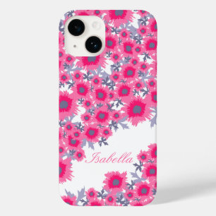 Hübscher Mohn-Rosa-Whitedamask Telefonkoffer Case-Mate iPhone Hülle