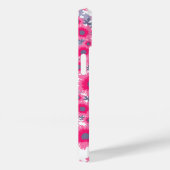 Hübscher Mohn-Rosa-Whitedamask Telefonkoffer Case-Mate iPhone Hülle (Rückseite / Rechts)