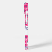 Hübscher Mohn-Rosa-Whitedamask Telefonkoffer Case-Mate iPhone Hülle (Rückseite / Links)