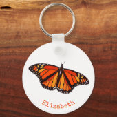 Hübscher Monarch Butterfly mit offenen Flügeln Schlüsselanhänger (Vorderseite)