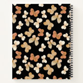 Hübscher Monogram Butterfly Personalisierter Name Notizblock (Rückseite)