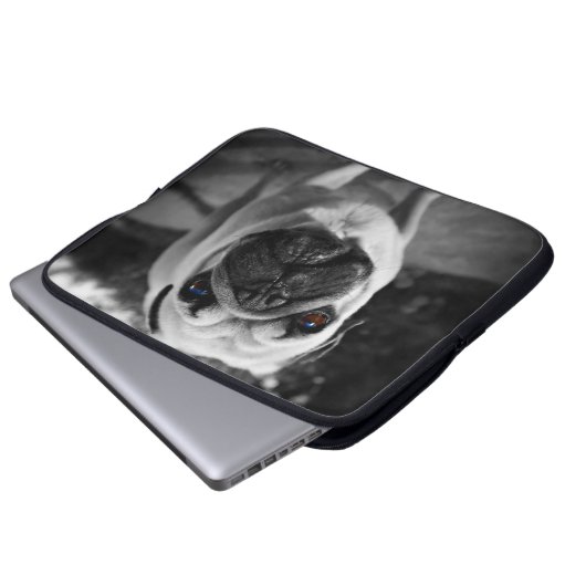 Hübscher Mops Laptopschutzhülle (Vorne Knopf)