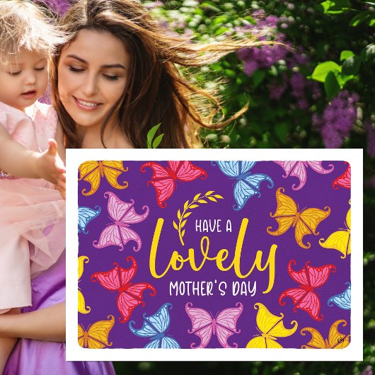 Hübscher Muttertag der Schmetterlingsmutter Karte