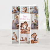 Hübscher Muttertagsfoto-Collage aus der Tochter Karte (Vorderseite)