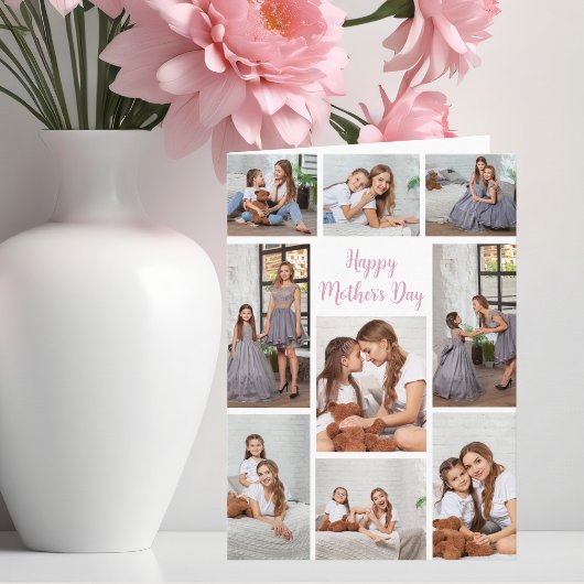 Hübscher Muttertagsfoto-Collage aus der Tochter Karte