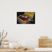 Hübscher Nähkorb Poster (Küche)