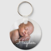 Hübscher Name Baby Foto Schlüsselanhänger (Vorderseite)